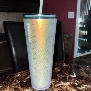Iridescent Mermaid Tail Starbucks cup